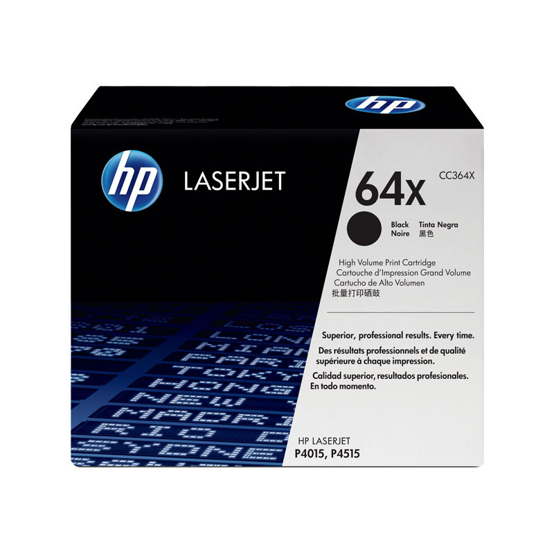 CARTUCHO DE TÓNER ORIGINAL LASERJET HP 64X DE ALTA CAPACIDAD CARTUCHO DE TÓNER ORIGINAL LASERJET HP 64X DE ALTA CAPACIDAD