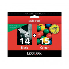 RAINBOW PACK INKJET ORIGINAL LEXMARK Nº14+15