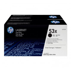 PACK AHORRO DE 2 CARTUCHOS DE TÓNER ORIGINAL LASERJET 53X DE ALTA CAPACIDAD