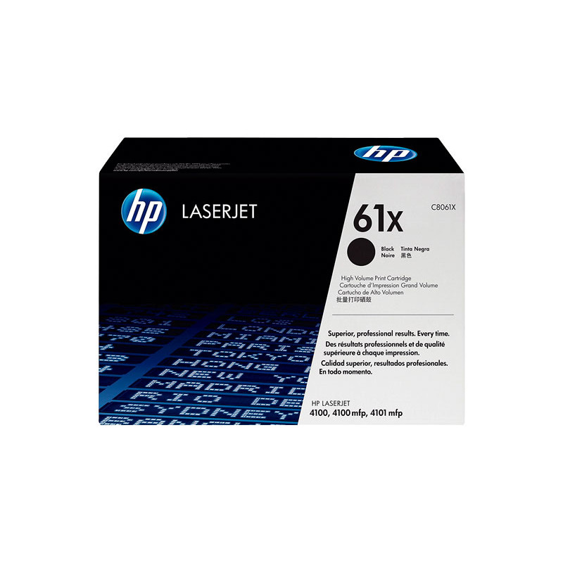 CARTUCHO DE TÓNER ORIGINAL LASERJET 61X DE ALTA CAPACIDAD CARTUCHO DE TÓNER ORIGINAL LASERJET 61X DE ALTA CAPACIDAD