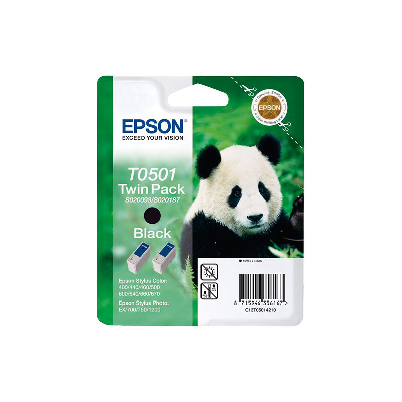 PACK 2 INKJET ORIGINAL EPSON T0501