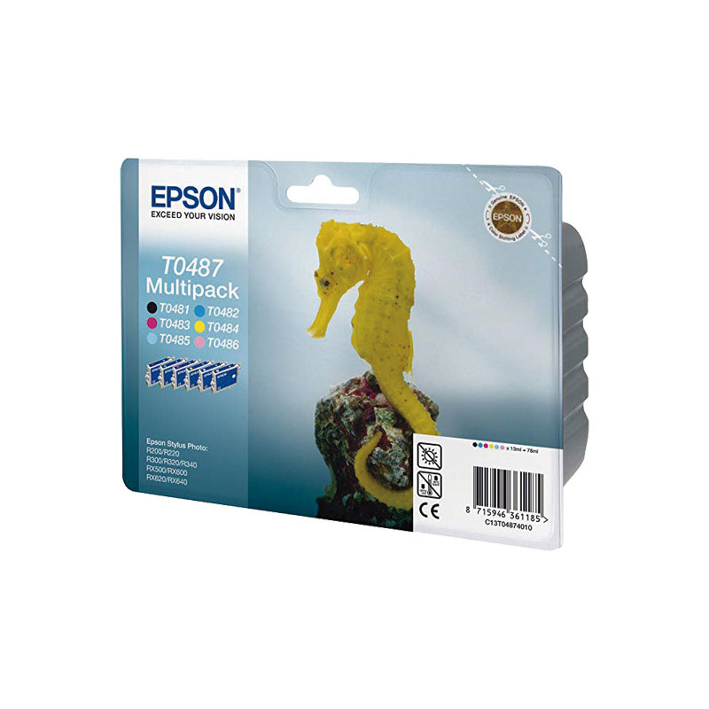 RAINBOW PACK INKJET ORIGINAL EPSON T0487 RAINBOW PACK INKJET ORIGINAL EPSON T0487