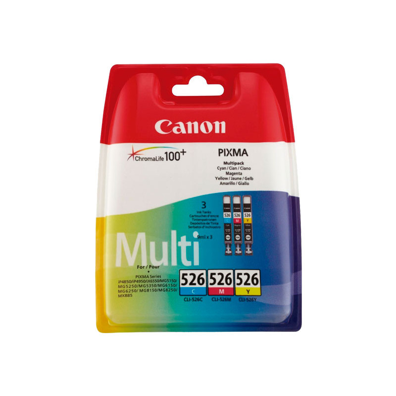 MULTIPACK 3 INKJET ORIGINAL CANON CLI526 MULTIPACK 3 INKJET ORIGINAL CANON CLI526