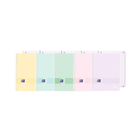 CUADERNO OXFORD "EUROPEANBOOK 1 LIVE&GO" A4+ 80h COLORES PASTEL