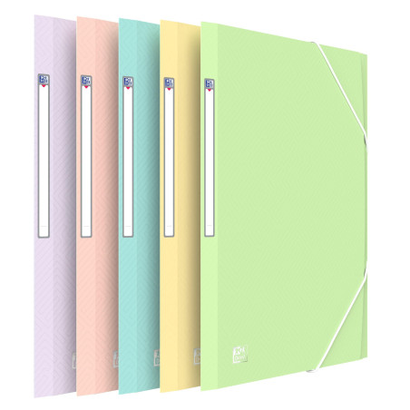 CARPETA DE GOMAS OXFORD URBAN A4 CON SOLAPAS PASTEL