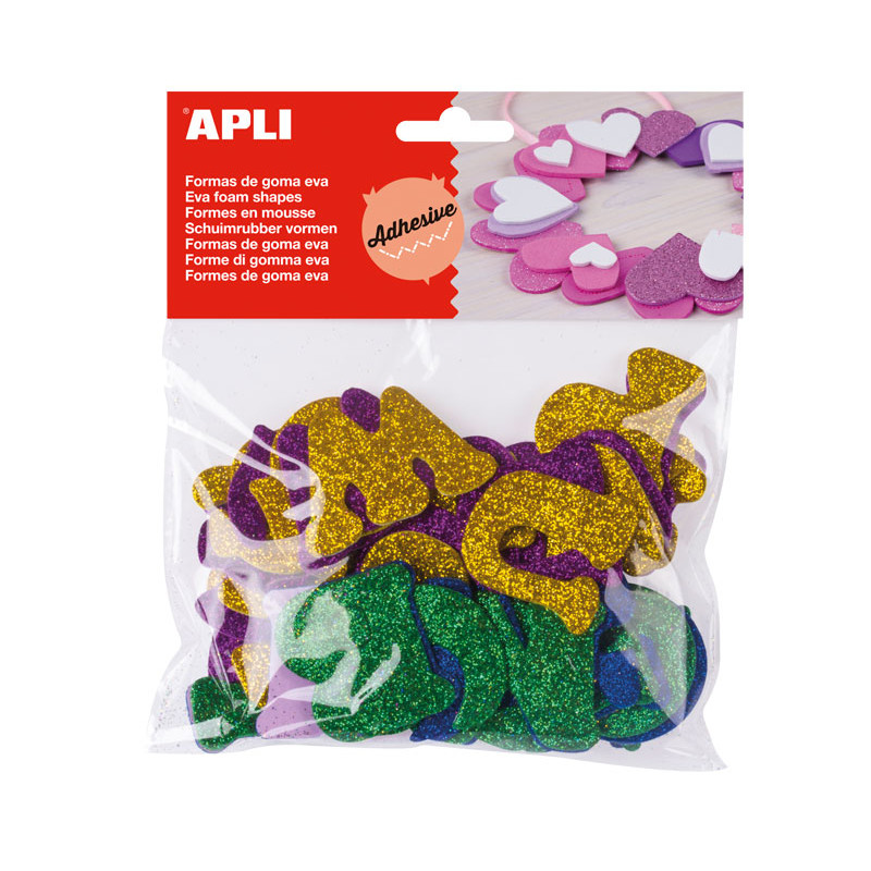 BOLSA GOMA EVA ADHESIVA APLI: ALFABETO COLOR BOLSA GOMA EVA ADHESIVA APLI: ALFABETO COLOR