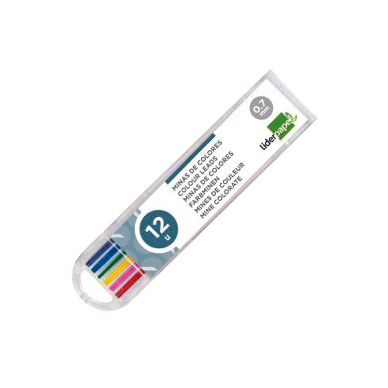 ESTUCHE 12 MINAS LIDERPAPEL DE COLORES 0,7mm ESTUCHE 12 MINAS LIDERPAPEL DE COLORES 0,7mm