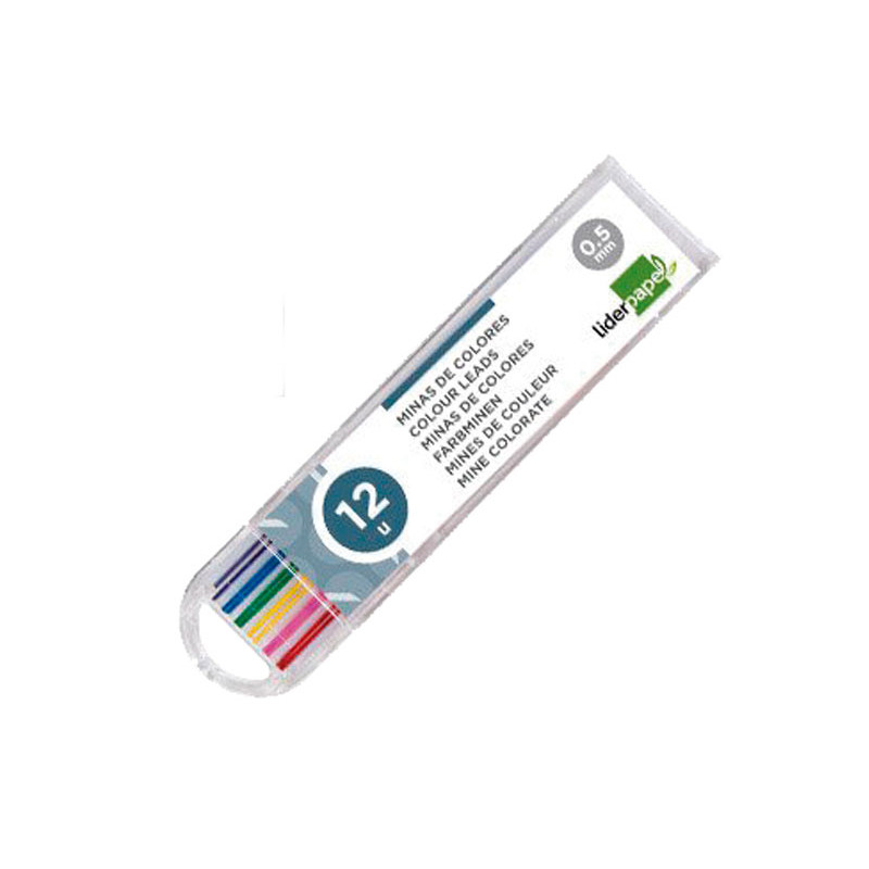 ESTUCHE 12 MINAS LIDERPAPEL DE COLORES 0,5mm ESTUCHE 12 MINAS LIDERPAPEL DE COLORES 0,5mm