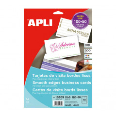 PAQUETE 150 TARJETAS DE VISITAS APLI 200gr PROFESIONAL