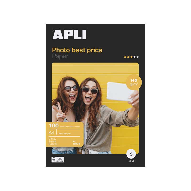 PAQUETE 100h PAPEL APLI BEST PRICE 140gr PAQUETE 100h PAPEL APLI BEST PRICE 140gr