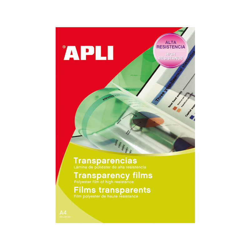 CAJA 100h TRANSPARENCIAS APLI PARA FOTOCOPIADORA 2 CARAS