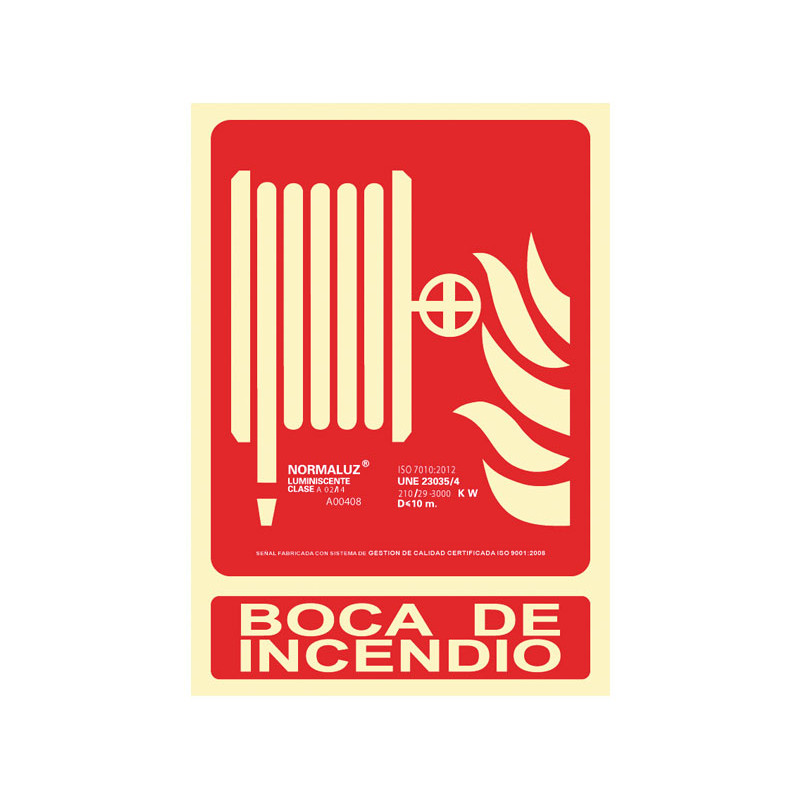 PLACA HOMOLOGADA ARCHIVO 2000 CLASE B "BOCA DE INCENDIO" PLACA HOMOLOGADA ARCHIVO 2000 CLASE B "BOCA DE INCENDIO"