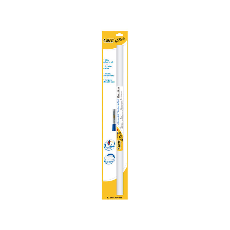 ROLLO AUTOADHESIVO BIC VELLEDA 67x100cm ROLLO AUTOADHESIVO BIC VELLEDA 67x100cm