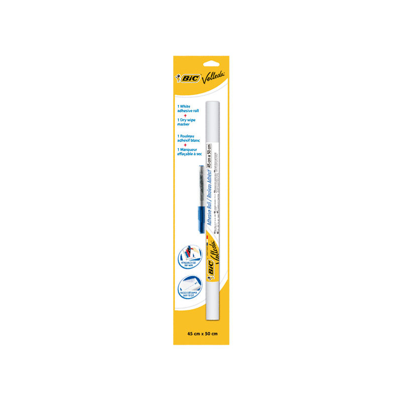 ROLLO AUTOADHESIVO BIC VELLEDA 45x50cm ROLLO AUTOADHESIVO BIC VELLEDA 45x50cm