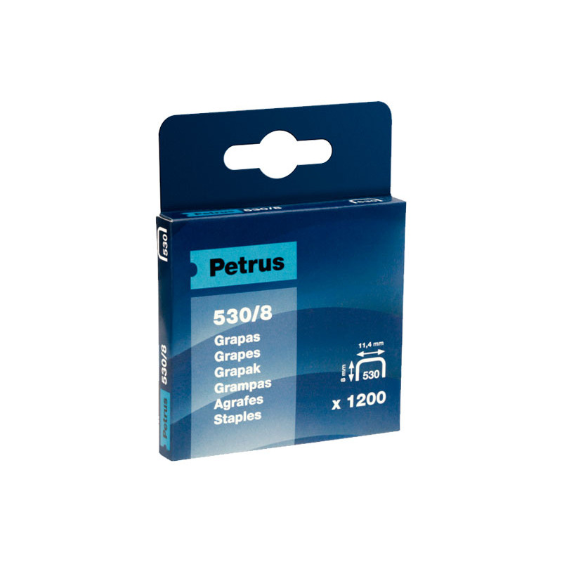 CAJA 1200 GRAPAS PETRUS 530/8mm CAJA 1200 GRAPAS PETRUS 530/8mm