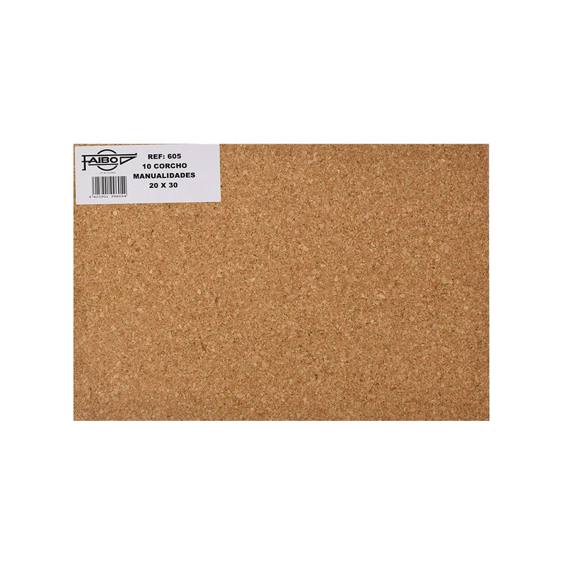 PACK 10 PLANCHAS CORCHO FAIBO 20x30cm