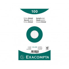 PACK 100 FICHAS EXACOMPTA HORIZONTAL 125x200mm