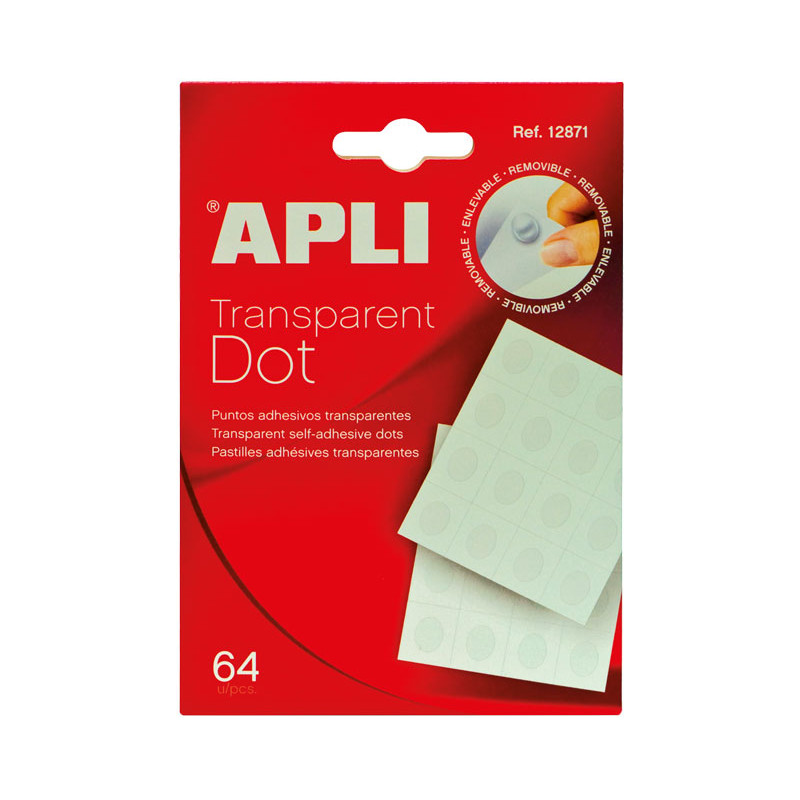 PUNTO ADHESIVO APLI TRANSPARENTE PUNTO ADHESIVO APLI TRANSPARENTE