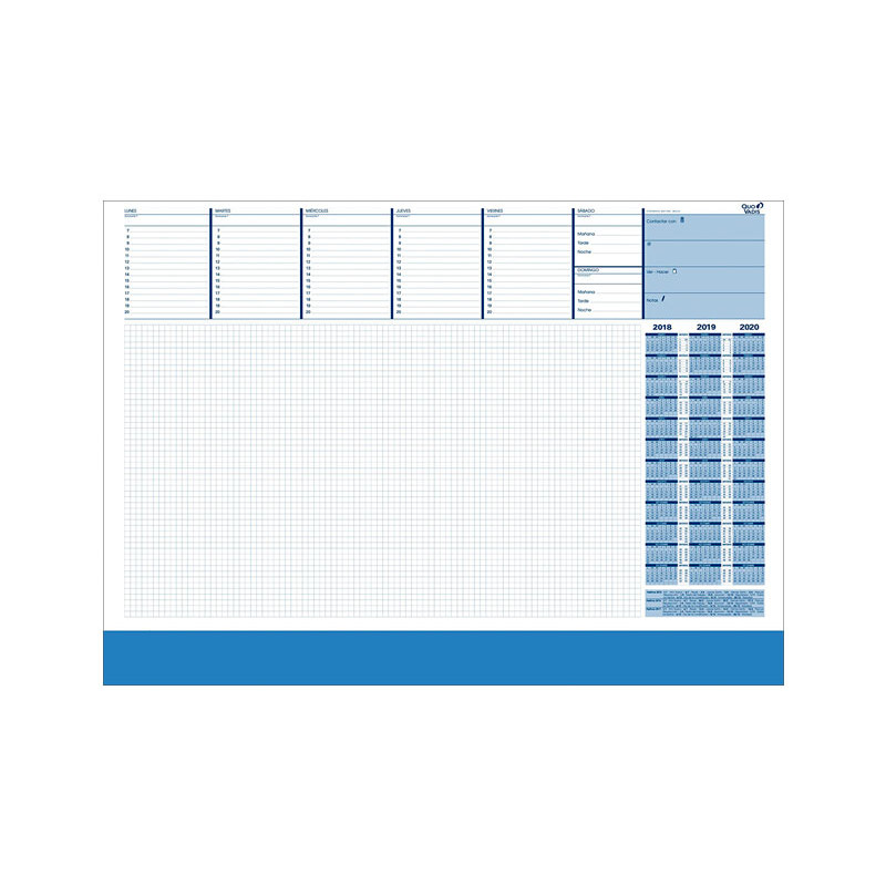 PLANNING QUOVADIS SEMANAL DE SOBREMESA