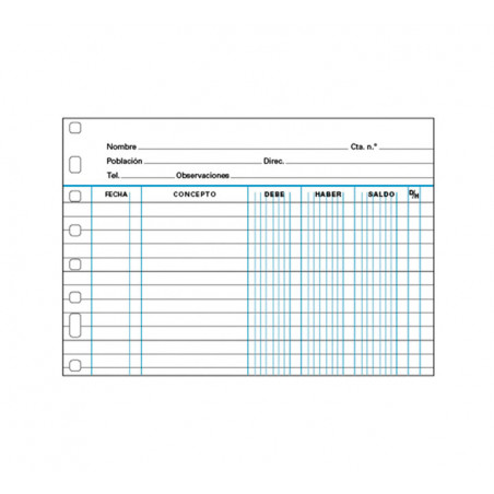 RECAMBIO 50h MULTIFIN "CUENTAS CORRIENTES: 3003”