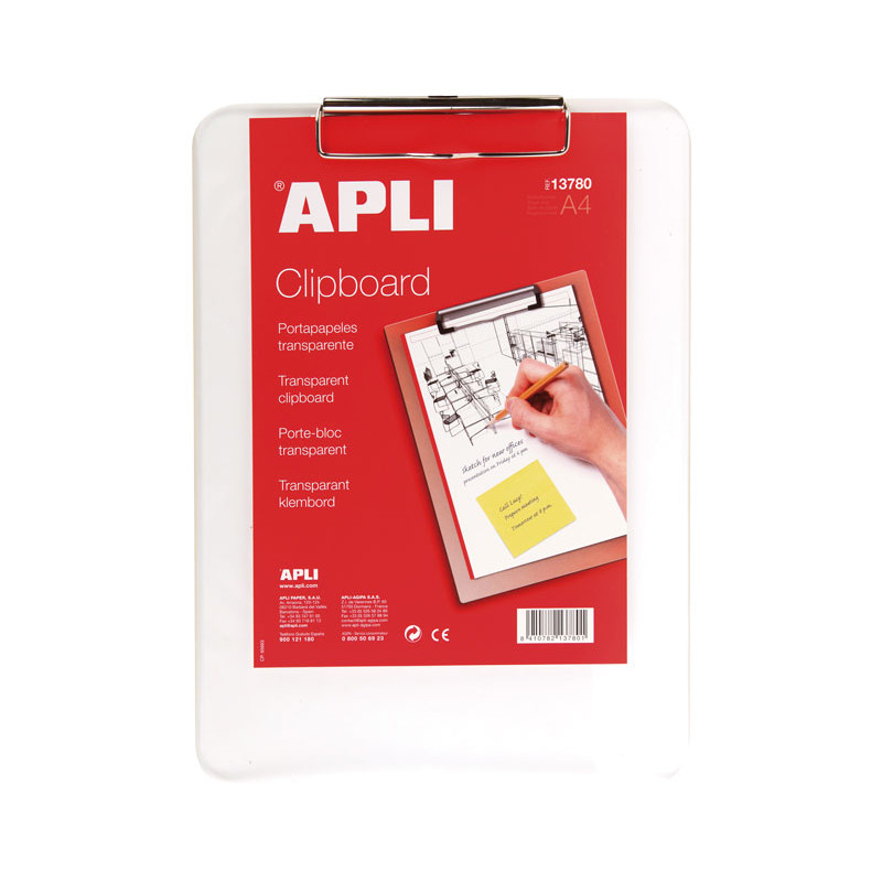 CLIPBOARD APLI A4 PLÁSTICO