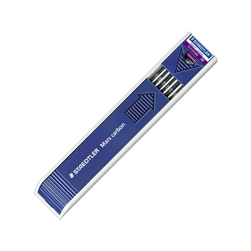 TUBO 12 MINAS STAEDTLER MARS CARBON 2mm 2B TUBO 12 MINAS STAEDTLER MARS CARBON 2mm 2B