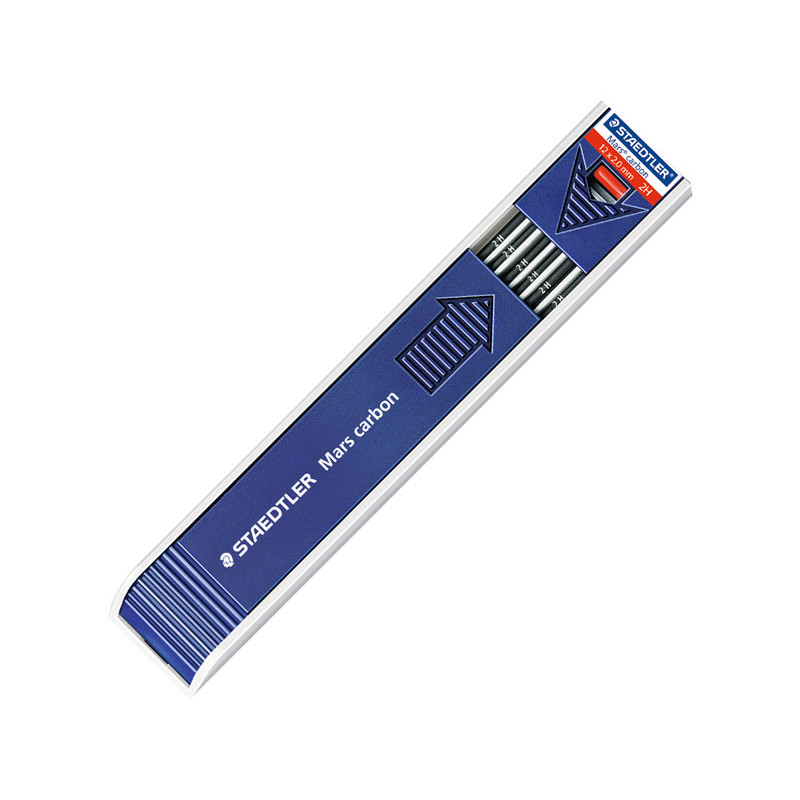 TUBO 12 MINAS STAEDTLER MARS CARBON 2mm 2H TUBO 12 MINAS STAEDTLER MARS CARBON 2mm 2H