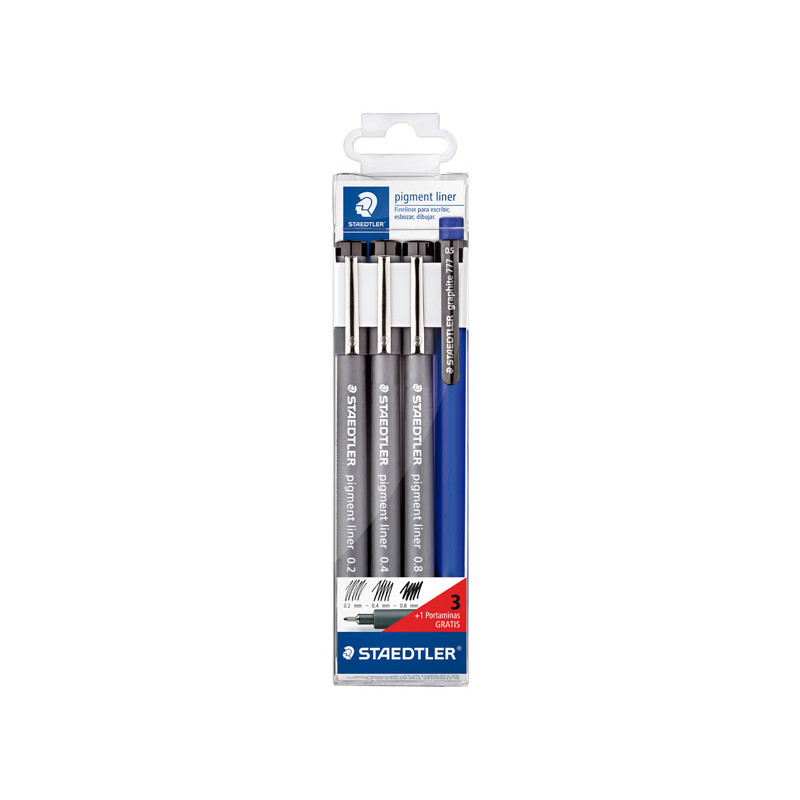 ESTUCHE 3 ROTULADORES CALIBRADOS STAEDTLER PIGMENT LINER 308 ESTUCHE 3 ROTULADORES CALIBRADOS STAEDTLER PIGMENT LINER 308