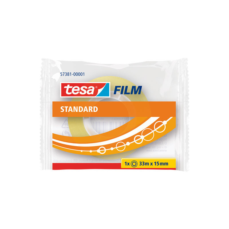 CINTA ADHESIVA TESA FILM STANDARD 15mm x 33m