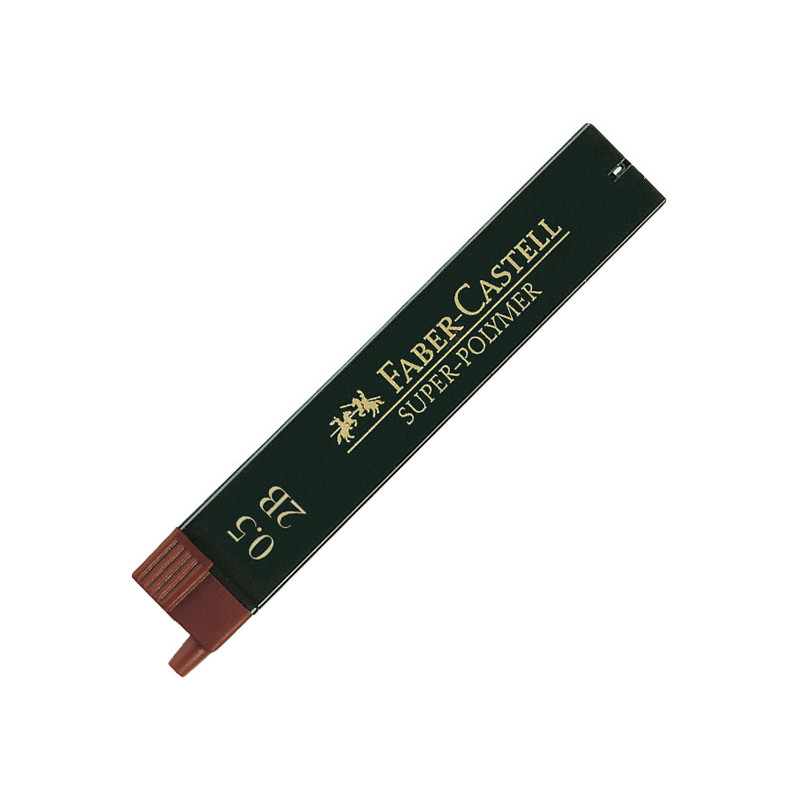 ESTUCHE 12 MINAS FABER CASTELL SUPER-POLYMER 0,5mm 2B ESTUCHE 12 MINAS FABER CASTELL SUPER-POLYMER 0,5mm 2B