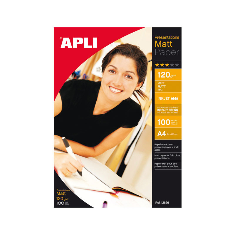 PAQUETE 100h PAPEL APLI MATT QUALITY 120gr PAQUETE 100h PAPEL APLI MATT QUALITY 120gr