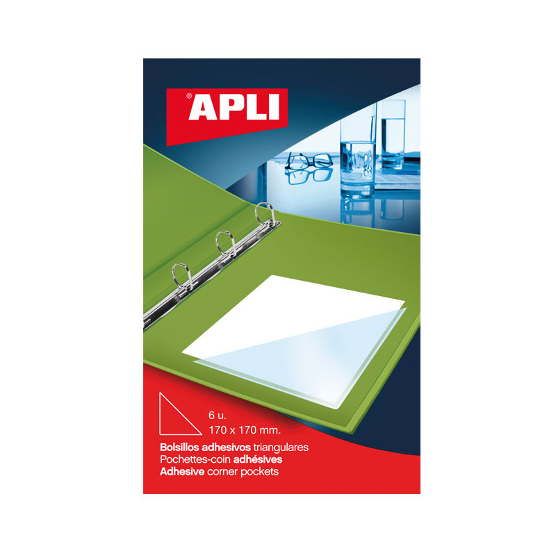 CAJA 6 BOLSILLOS TRIANGULARES APLI 170x170mm CAJA 6 BOLSILLOS TRIANGULARES APLI 170x170mm