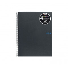 CUADERNO MIQUEL RIUS NOTEBOOK 4 A4 5x5 BASIC GRAFITO