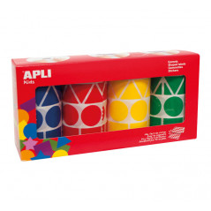 PACK 4 ROLLOS GOMETS XL APLI FIGURAS GEOMÉTRICAS 1