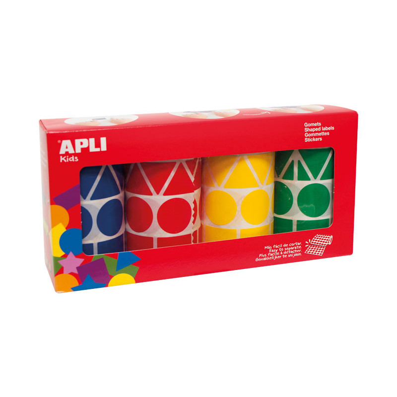 PACK 4 ROLLOS GOMETS XL APLI FIGURAS GEOMÉTRICAS 1