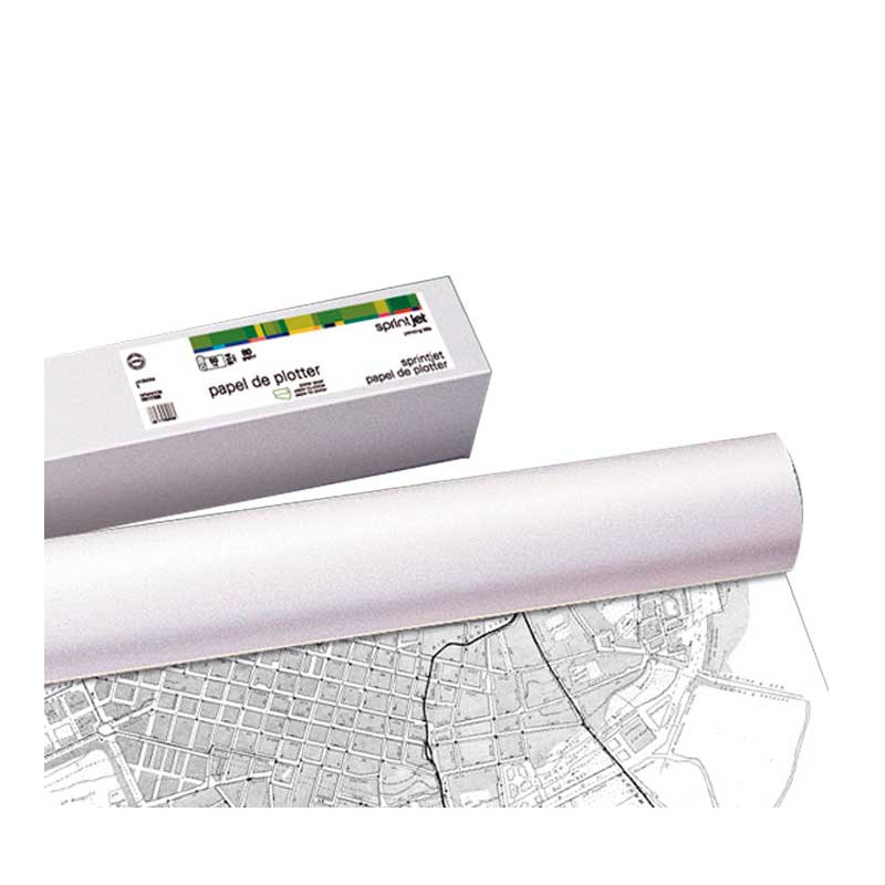 ROLLO PAPEL PLOTTER FABRISA COPIA DE PLANOS 62cmx175m