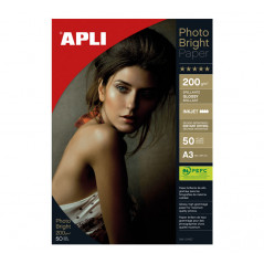 PAQUETE 50h PAPEL APLI PHOTO BRIGHT A3