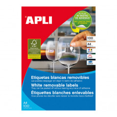 CAJA 100h ETIQUETAS APLI REMOVIBLES 48,5 x 25,4mm