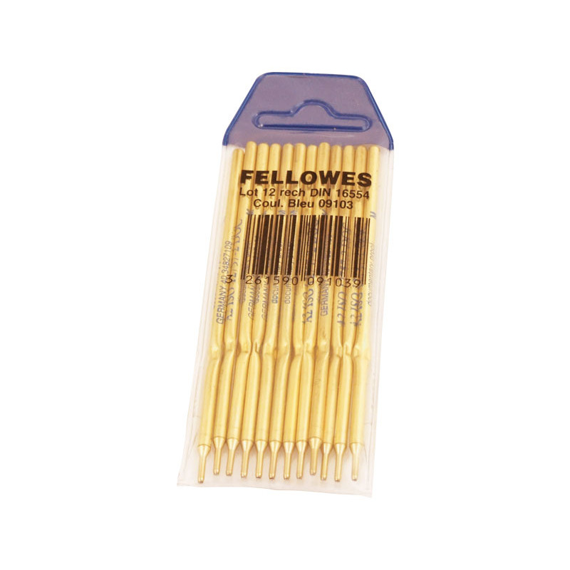 PACK 12 RECAMBIOS BOLÍGRAFO FELLOWES CON PEANA