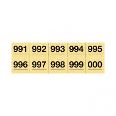 TIRA DE RIFA APLI 1 AL 1.000 50x150mm COLORES