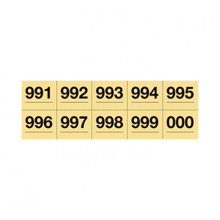 TIRA DE RIFA APLI 1 AL 1.000 50x150mm COLORES