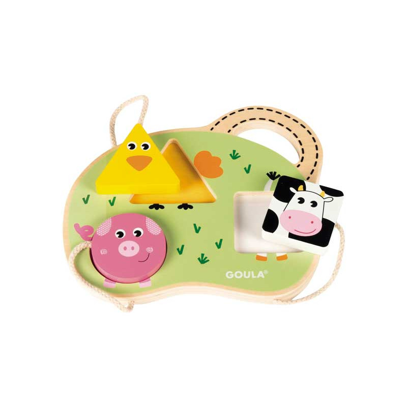 PUZZLE DE MADERA GOULA "3 ANIMALES GRANJA" PUZZLE DE MADERA GOULA "3 ANIMALES GRANJA"