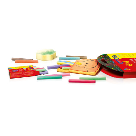 SET 20 SÚPER TIZAS GIOTTO BE-BÈ + PIZARRA