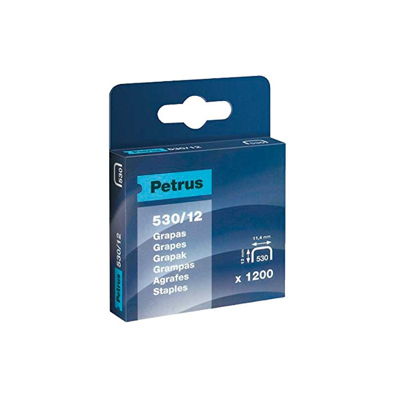 CAJA 1200 GRAPAS PETRUS 530/12mm CAJA 1200 GRAPAS PETRUS 530/12mm