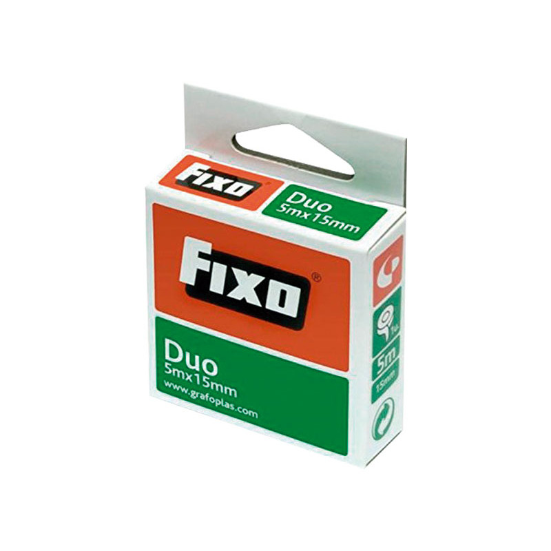 CINTA ADHESIVA DOBLE CARA FIXO DUO 15mm x 5m