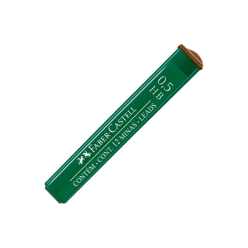 ESTUCHE 12 MINAS FABER CASTELL POLYMER 0,5mm HB ESTUCHE 12 MINAS FABER CASTELL POLYMER 0,5mm HB