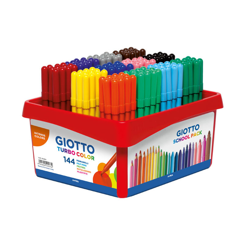 SCHOOLPACK 144 ROTULADORES GIOTTO TURBO COLOR SURTIDO