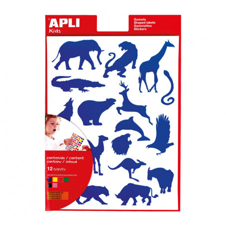 BLÍSTER 12h GOMETS APLI TEMÁTICOS "ANIMALES SALVAJES"