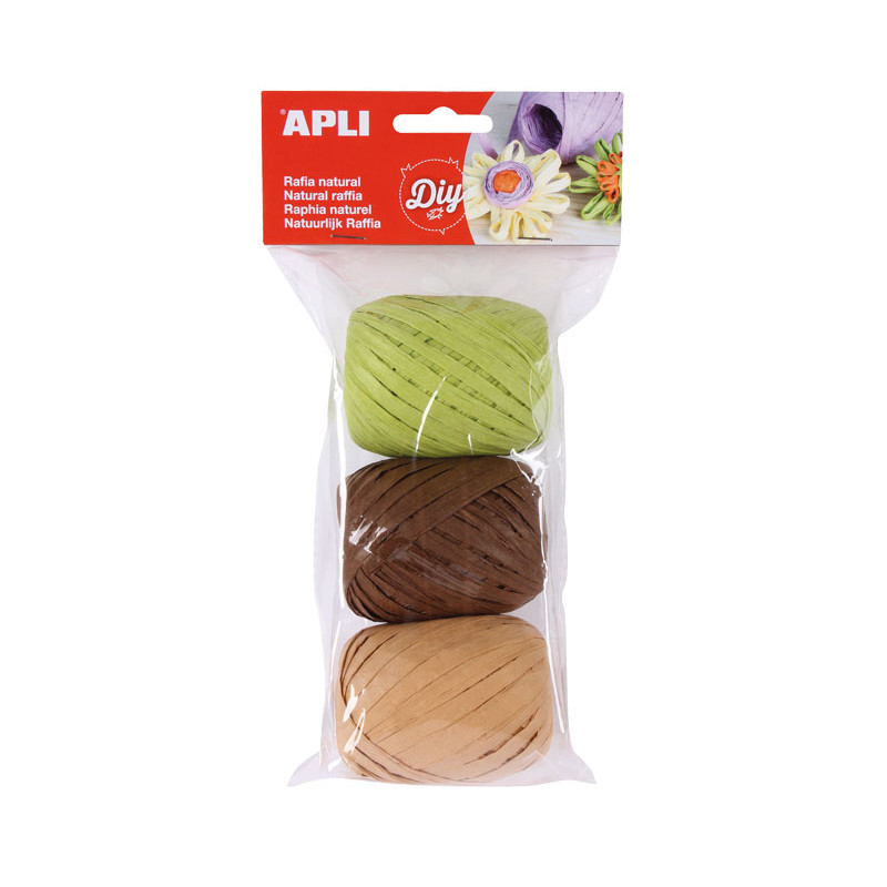BOLSA 3 OVILLOS APLI RAFIA NATURAL "NATURE" BOLSA 3 OVILLOS APLI RAFIA NATURAL "NATURE"