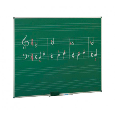 PIZARRA VERDE FAIBO CON PENTAGRAMAS 122×150 cm